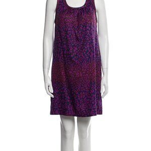 MARC JACOBS  Silk Purple Animal print sleeveless Dress Size S